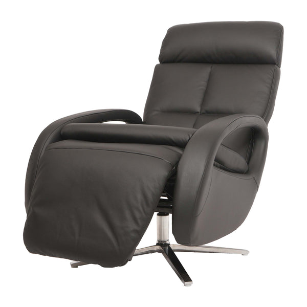 Relaxsessel Design Fernsehsessel TV-Sessel Liegesessel drehbar Voll-Leder schwarz