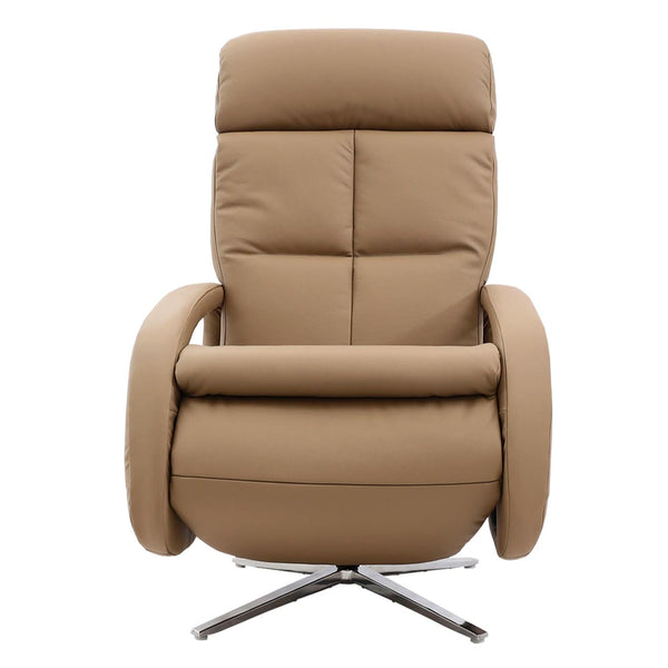 Relaxsessel Design Fernsehsessel TV-Sessel Liegesessel drehbar Voll-Leder taupe