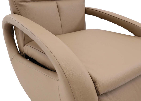 Relaxsessel Design Fernsehsessel TV-Sessel Liegesessel drehbar Voll-Leder taupe