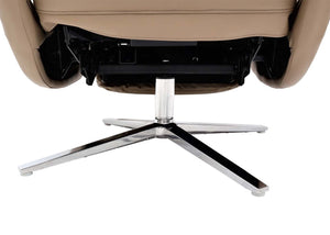 Relaxsessel Design Fernsehsessel TV-Sessel Liegesessel drehbar Voll-Leder taupe