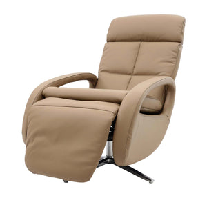 Relaxsessel Design Fernsehsessel TV-Sessel Liegesessel drehbar Voll-Leder taupe