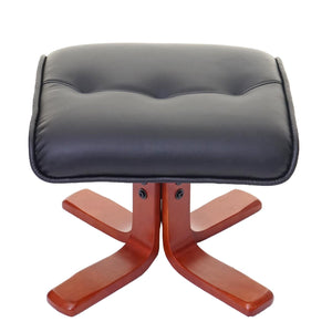Relaxsessel Fernsehsessel Liegesessel TV-Sessel mit Hocker Kunstleder schwarz