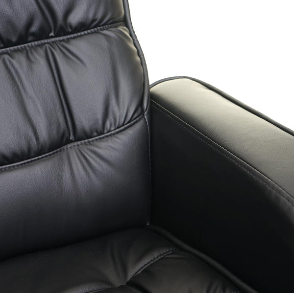 Relaxsessel Fernsehsessel Liegesessel TV-Sessel mit Hocker Kunstleder schwarz