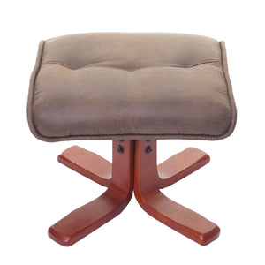 Relaxsessel Fernsehsessel Liegesessel TV-Sessel mit Hocker Wildlederimitat braun