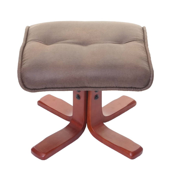 Relaxsessel Fernsehsessel Liegesessel TV-Sessel mit Hocker Wildlederimitat braun