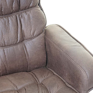 Relaxsessel Fernsehsessel Liegesessel TV-Sessel mit Hocker Wildlederimitat braun