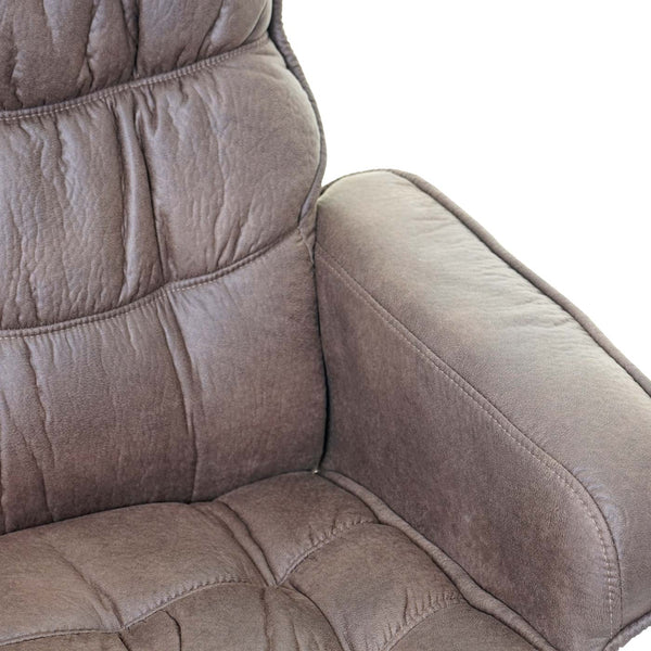 Relaxsessel Fernsehsessel Liegesessel TV-Sessel mit Hocker Wildlederimitat braun