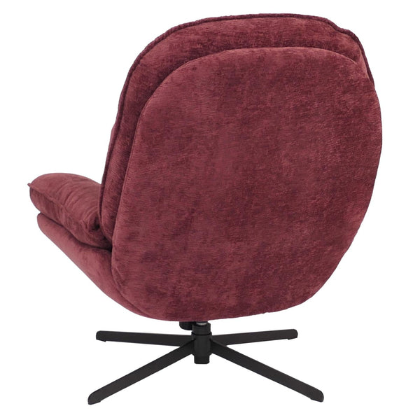 Relaxsessel Fernsehsessel Nosagfederung Polstersessel drehbar Chenille beere