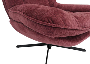 Relaxsessel Fernsehsessel Nosagfederung Polstersessel drehbar Chenille beere