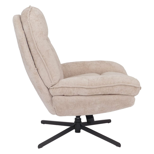 Relaxsessel Fernsehsessel Nosagfederung Polstersessel drehbar Chenille creme