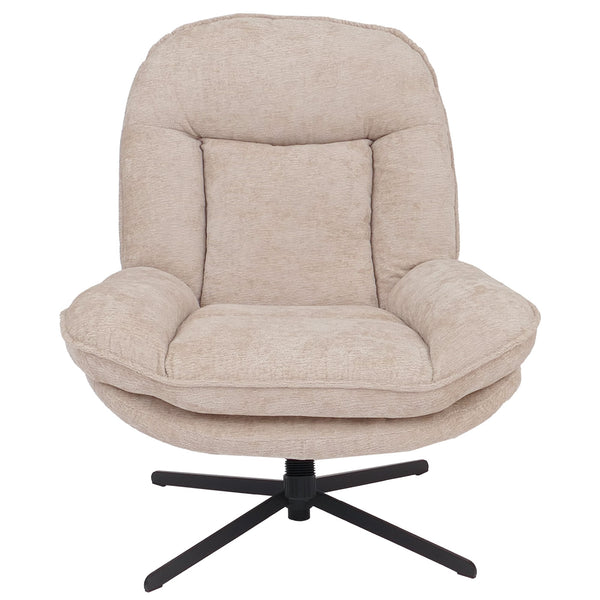 Relaxsessel Fernsehsessel Nosagfederung Polstersessel drehbar Chenille creme