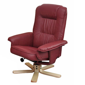 Relaxsessel Fernsehsessel ohne Hocker Kunstleder bordeaux