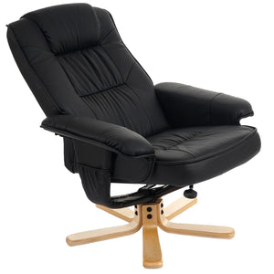 Relaxsessel Fernsehsessel ohne Hocker Kunstleder schwarz