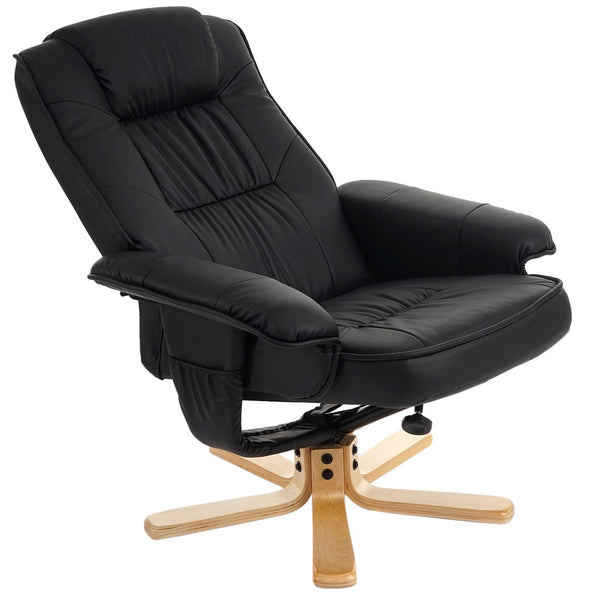Relaxsessel Fernsehsessel ohne Hocker Kunstleder schwarz