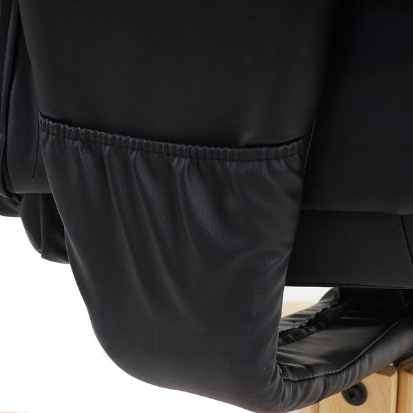 Relaxsessel Fernsehsessel ohne Hocker Kunstleder schwarz