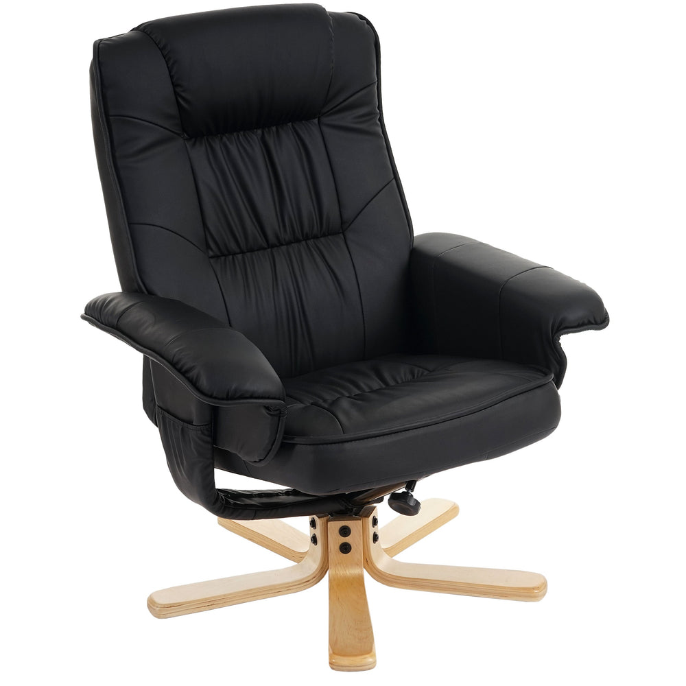 Relaxsessel Fernsehsessel ohne Hocker Kunstleder schwarz