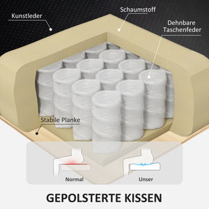 Relaxsessel verstellbar mit Fusshocker Kunstleder schwarz