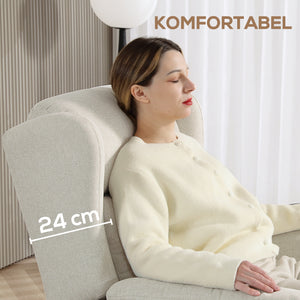 Relaxsessel verstellbar mit Fussstütze Leinenoptik beige