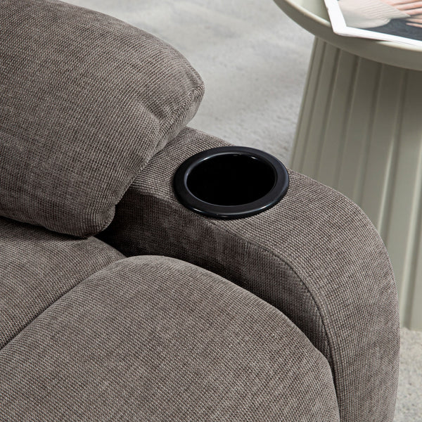Relaxsessel modern drehbar mit Fussstütze bis 150kg hellbraun