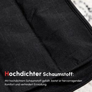 Relaxsessel mit verstellbarem Fussteil gepolstert aus Holz schwarz