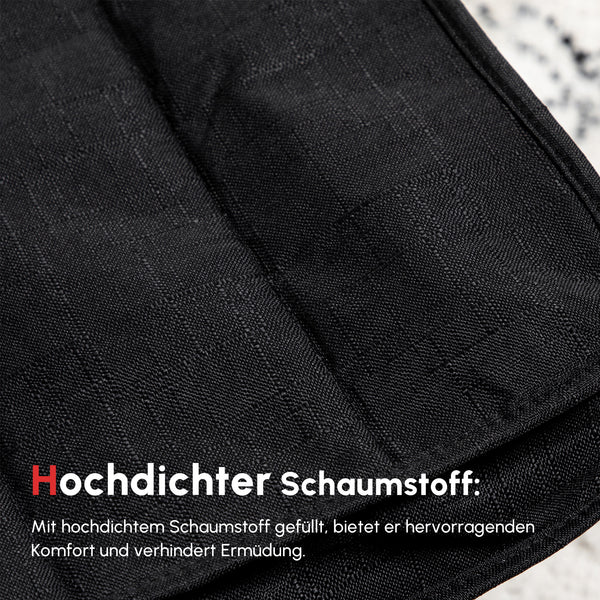 Relaxsessel mit verstellbarem Fussteil gepolstert aus Holz schwarz