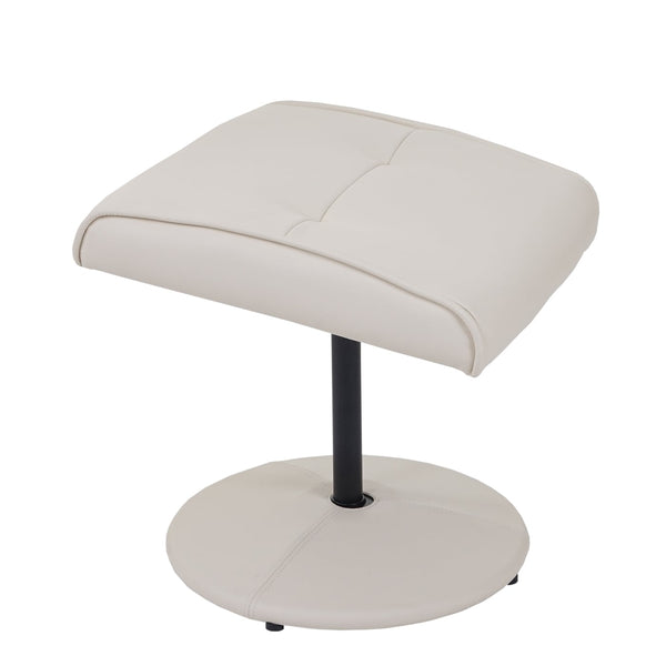 Relaxsessel Helsinki Fernsehsessel mit Hocker Kunstleder creme