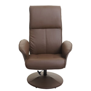 Relaxsessel Helsinki Fernsehsessel mit Hocker Kunstleder taupe