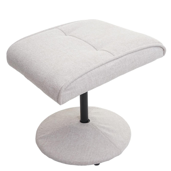 Relaxsessel Helsinki Fernsehsessel mit Hocker Stoff creme-beige