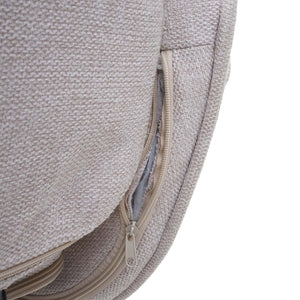 Relaxsessel Helsinki Fernsehsessel mit Hocker Stoff creme-beige