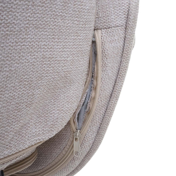 Relaxsessel Helsinki Fernsehsessel mit Hocker Stoff creme-beige