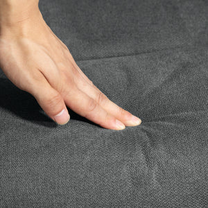 Relaxsessel mit Hocker verstellbar Samtoptik anthrazit