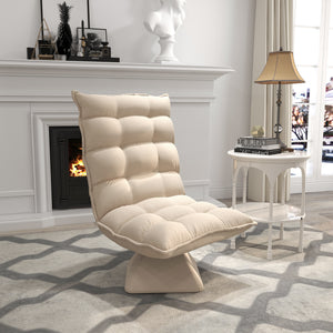 Relaxsessel drehbar in Leinenoptik für Wohnzimmer beige