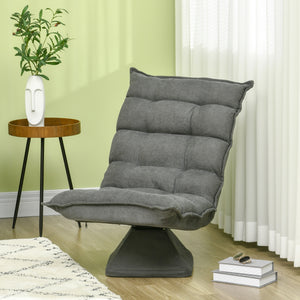 Relaxsessel Lesesessel drehbar in Leinenoptik grau