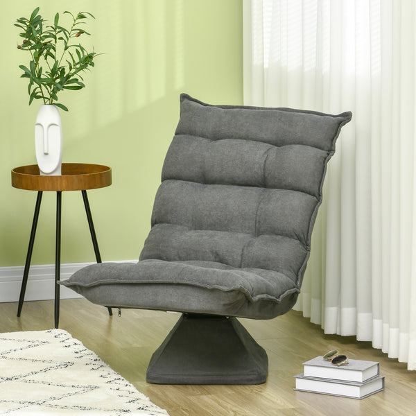 Relaxsessel Lesesessel drehbar in Leinenoptik grau