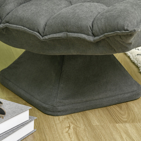 Relaxsessel Lesesessel drehbar in Leinenoptik grau