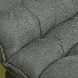 Relaxsessel Lesesessel drehbar in Leinenoptik grau