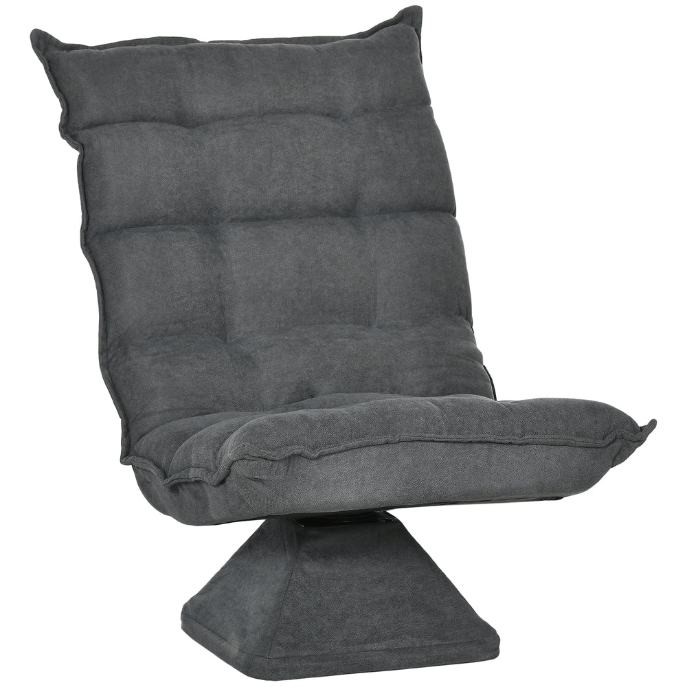 Relaxsessel Lesesessel drehbar in Leinenoptik grau