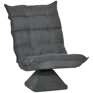 Relaxsessel Lesesessel drehbar in Leinenoptik grau