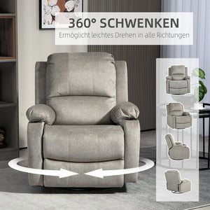 Relaxsessel mit Liegefunktion und Fussstütze bis 150kg braun