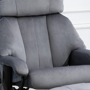 Relaxsessel mit Massagefunktion und Hocker für Wohnzimmer grau