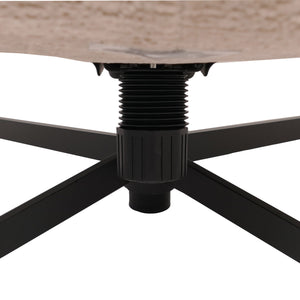 Relaxsessel mit Hocker Fernsehsessel Nosagfederung drehbar Chenille creme