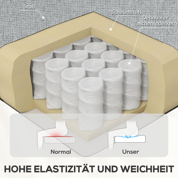 Relaxsessel mit verstellbarer Rückenlehne und Fussstütze grau