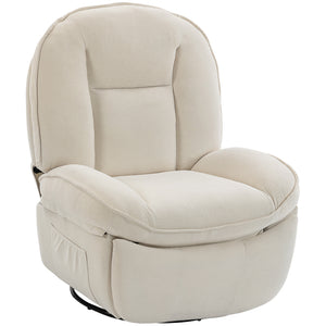 Relaxsessel drehbar schaukelbar mit Liegefunktion creme