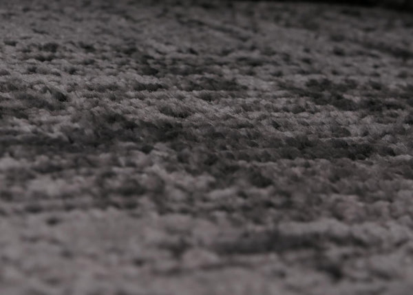 Relaxsessel Schaukelstuhl mit Hocker Chenille Öko-Tex dunkelgrau dunkles Gestell