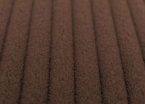 Relaxsessel Schaukelstuhl mit Hocker Cord Öko-Tex braun weisses Gestell