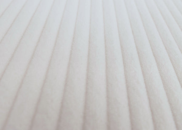 Relaxsessel Schaukelstuhl Schwingstuhl mit Hocker Cord Öko-Tex creme Gestell weiss