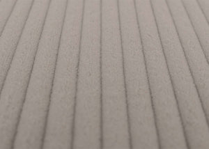 Relaxsessel Schaukelstuhl Schwingstuhl mit Hocker Cord Öko-Tex hellgrau Gestell dunkel