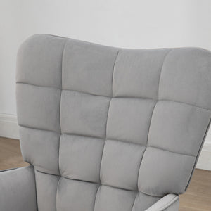 Relaxsessel Set mit Fusshocker belastbar bis 120kg grau