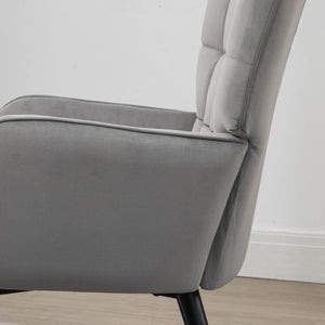 Relaxsessel Set mit Fusshocker belastbar bis 120kg grau