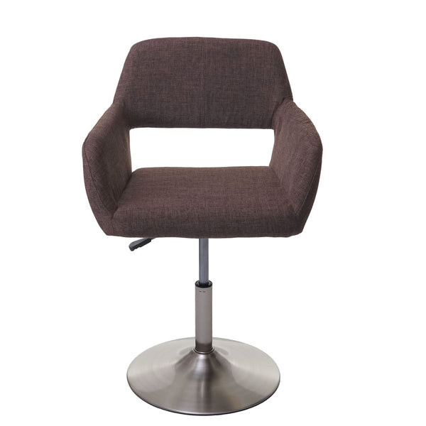 Esszimmerstuhl Retro 50er Jahre Stoff gebürstete Füsse braun